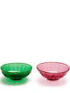 La Doublej Luxury Nut Bowl Set Of 2 In Verde/rosa