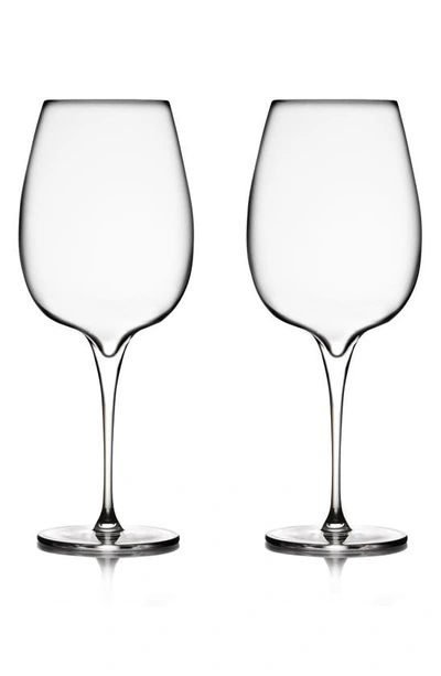 Nambe Vie Set Of Two Cabernet Glasses In Clear