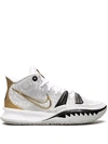 Nike Kyrie 7 High-top Sneakers In White/mtlc Gold/black