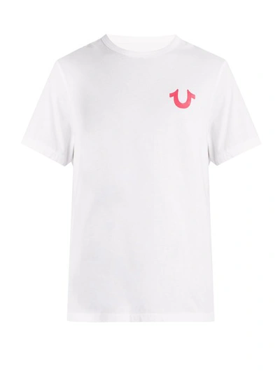 True Religion Men's Buddha Logo Crewneck Short Sleeve T-shirt In White