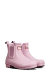 Hunter Original Gloss Waterproof Chelsea Boot In Foxglove