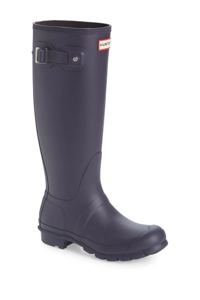 Hunter Women's Original Tall Rain Boots In Aubergine Purple