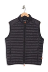 Save The Duck Adam Channel Quilted Puffer Vest In Black