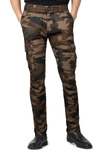 X-ray Men's Belted Cargo Pants In Brown Camo