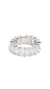 Adinas Jewels Sterling Silver & Cubic Zirconia Eternity Ring