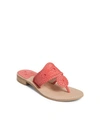 Jack Rogers Women's Jacks Flat Leather Thong Sandals In Pink