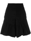 Isabel Marant Parma Pleated Faux-suede Skirt In Black