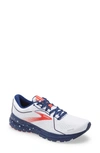 Brooks Adrenaline Gts 21 Running Shoe In White/ Blue/ Red