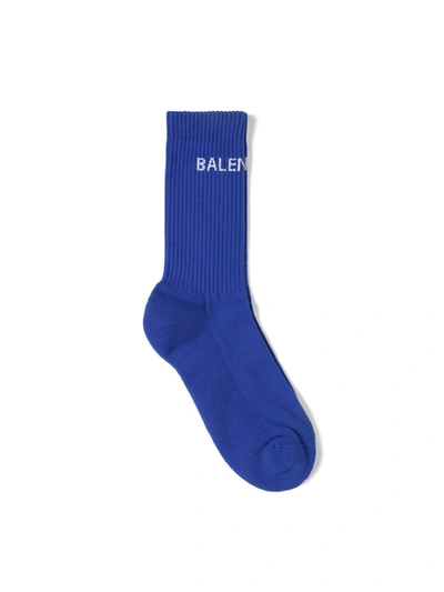 Balenciaga Tennis Socks Royal Blue And White