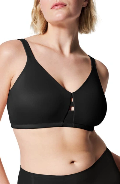 Spanxr Low Profile Cushioned Underwire Minimizer Bra In Very Black