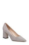 Marc Fisher Ltd Zala Block Heel Pump In Grigio Suede