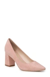 Marc Fisher Ltd Zala Block Heel Pump In Pink Suede