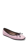 Aerosoles Catalina Flat In Pink Leather
