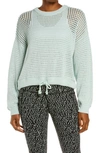 Sweaty Betty Tides Open Stitch Pullover In Glacier Green