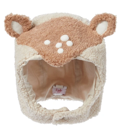 Il Gufo Baby Faux-shearling Hat In Neutrals