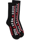 Gcds All-over Logo Print And Stretch Design In Black