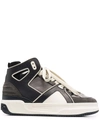 Just Don High Basketball Jd1 Leather Sneakers In Black