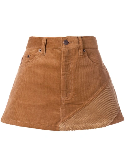 Marc Jacobs Corduroy Mini Skirt In Tan