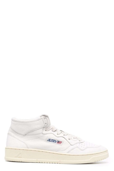 Autry Trainers Mid In Leather Colour White
