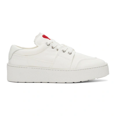 Ami Alexandre Mattiussi Sneakers Adc Low-top Aus Weissem Canvas In White