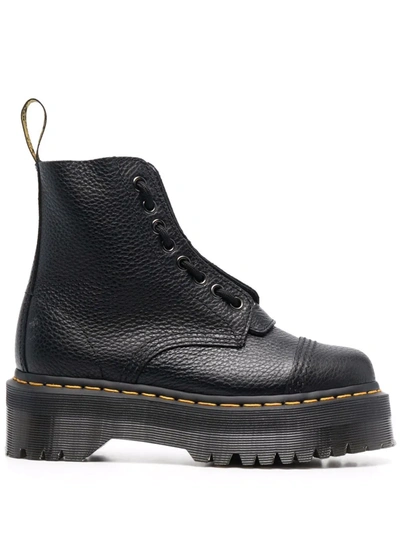 Dr. Martens 40mm Sinclair Grained Leather Boots In Black
