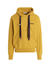 Ambush Embroidered Logo Multicord Cotton Hoodie In Yellow