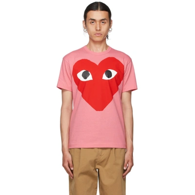 Comme Des Garçons Play T-shirt Big Heart Logo - Pink