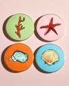 Richard Ginori Neptune's Voyage Coasters, Set Of 4