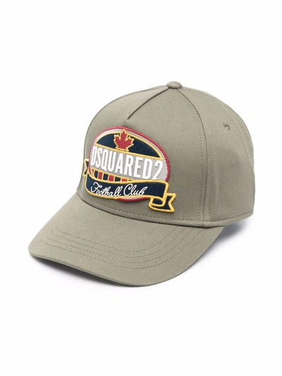 Dsquared2 Logo-patch Twill Cap In 绿色