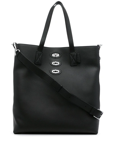 Mulberry Pebble-leather Twist-lock Tote In Black