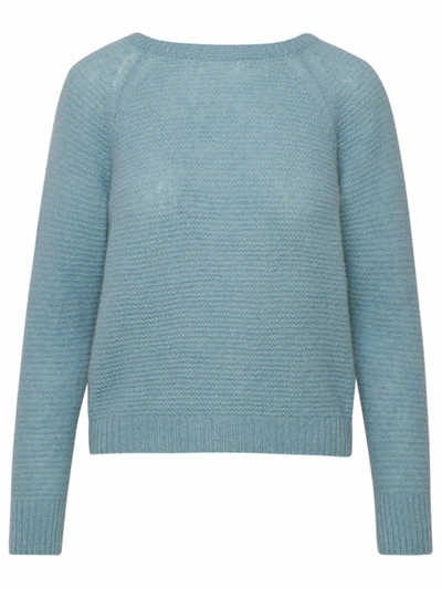 Max Mara Blue Gargano Sweater In 003 Light Blue