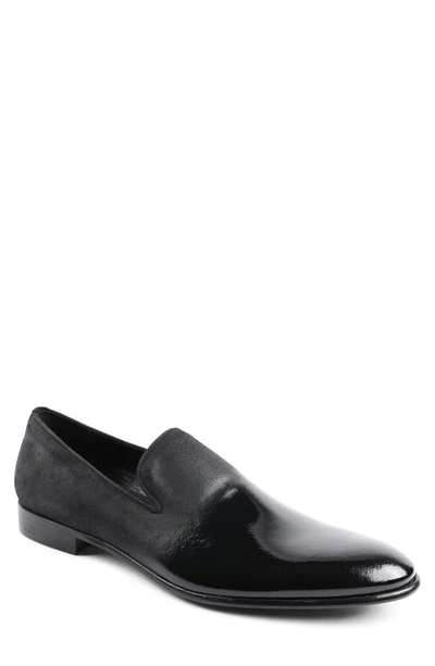 Bruno Magli Men's Monet Seude & Patent Leather Loafers In Black Patent