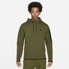 Nike Sportswear Tech Fleece Men's Pullover Hoodie In Rough Green/black