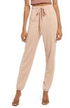 Open Edit Knit Cargo Joggers In Tan Nougat