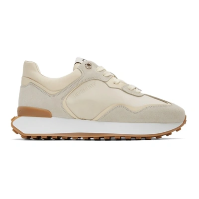 Givenchy Giv Runner Leather And Suede Sneakers In White