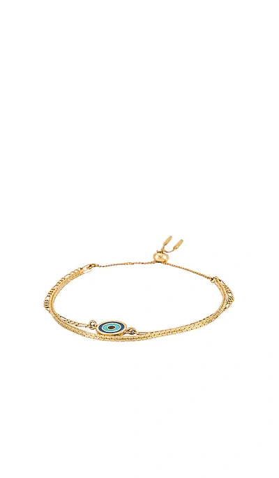 Jenny Bird Evil Eye 14kt Gold-dipped Bracelet