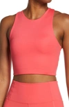 Girlfriend Collective Dylan Longline Racerback Sports Bra In Geranium