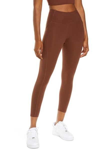 Girlfriend Collective Pocket Crop Leggings In Earth