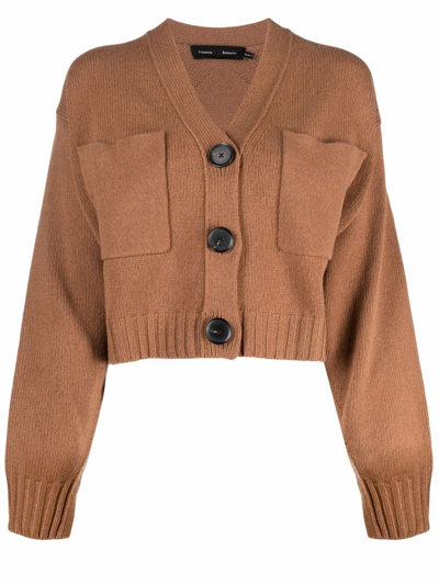 Proenza Schouler Oversized Cashmere-blend Ponte De Roma Sweater In Brown