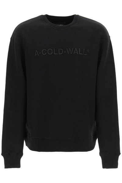 A-cold-wall* Essential Logo Embroidered Sweatshirt In Black