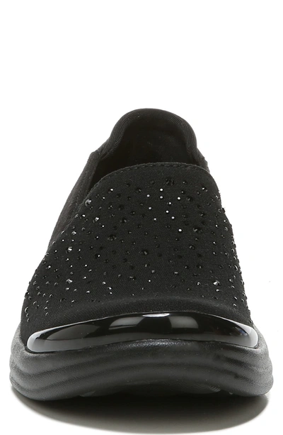 Bzees Poppyseed Slip-on Sneaker In Black Rhinestone Fabric