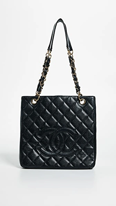 Pre-owned Chanel Pst Tote In Black