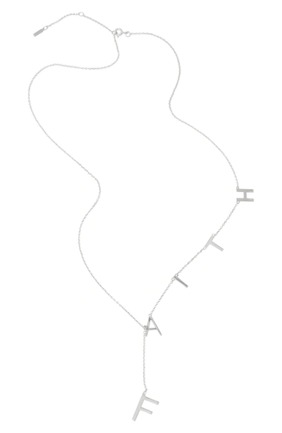 Adornia Faith Lariat Necklace In Silver