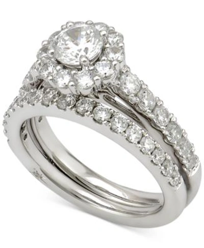 Marchesa Certified Diamond Bridal Set (2 Ct. T.w.) In 18k Gold, White Gold Or Rose Gold, Created For Macy's