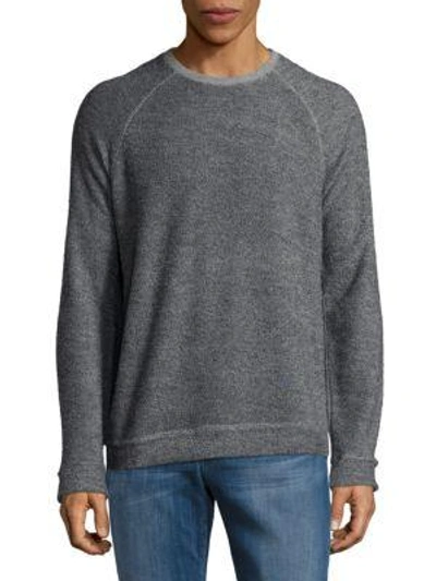 John Varvatos Knitted Crewneck Sweater In Grey Heather