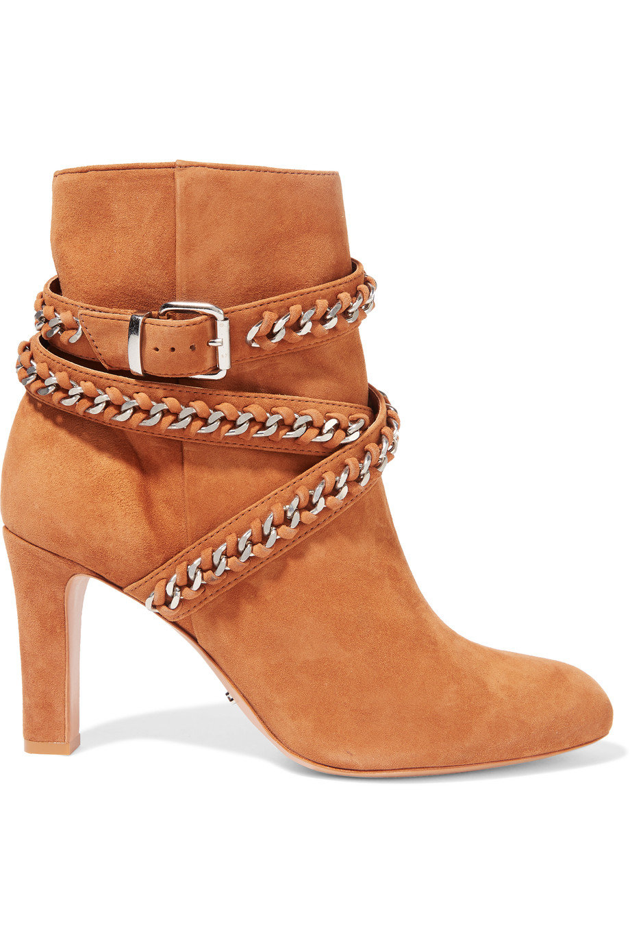 Schutz Chain-embellished Suede Ankle Boots | ModeSens