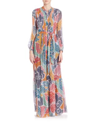 Diane Von Furstenberg 'cambrie' Print Silk Maxi Dress In Flower Power ...