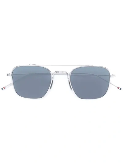 Thom Browne Square Frame Sunglasses In Metallic