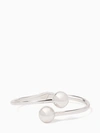 Kate Spade Golden Girl Bauble Open Hinged Cuff In White