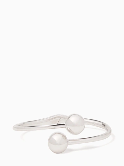 Kate Spade Golden Girl Bauble Open Hinged Cuff In White
